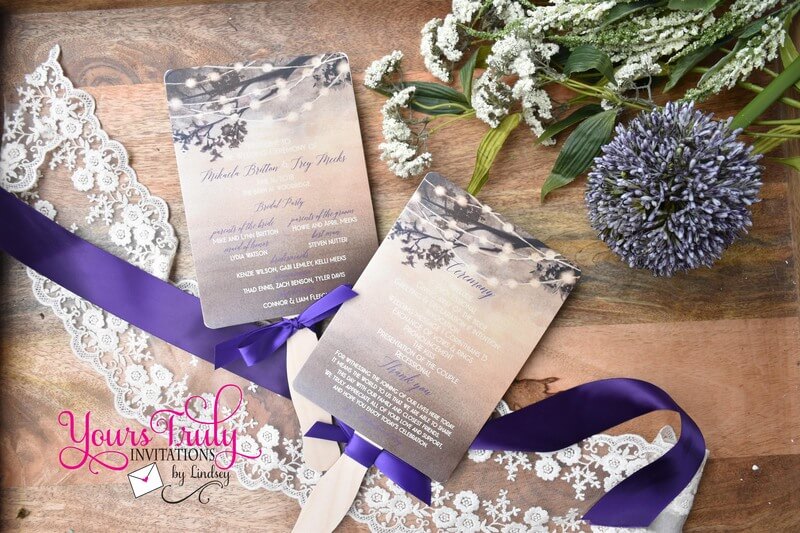 Unique Custom Wedding Program Petal Fan-Custom  Fan Style Wedding Cer –  Raniti LLC - Custom Invitations & Stationery